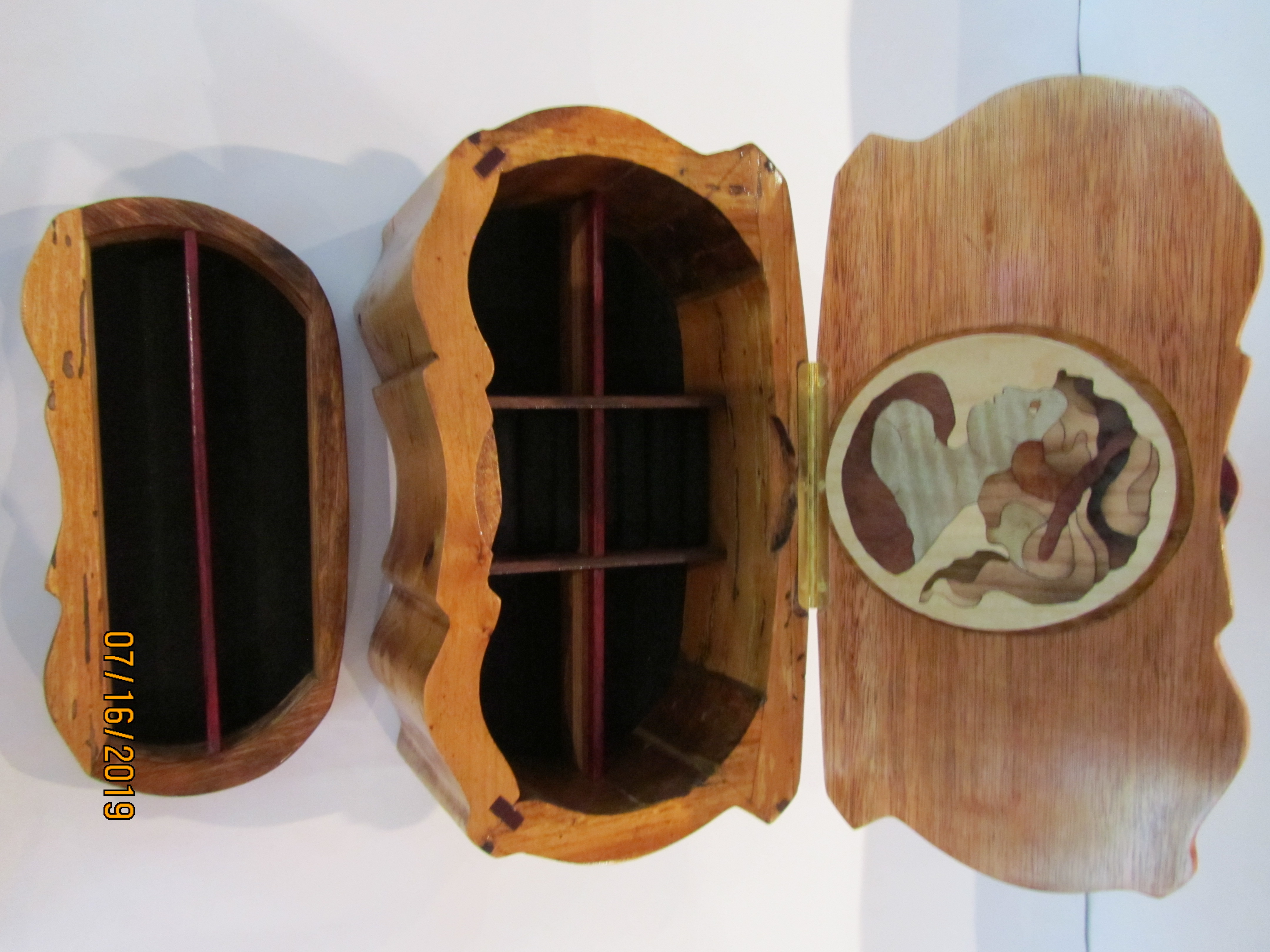 PB#250 French Marquetry 2 Cameos wit