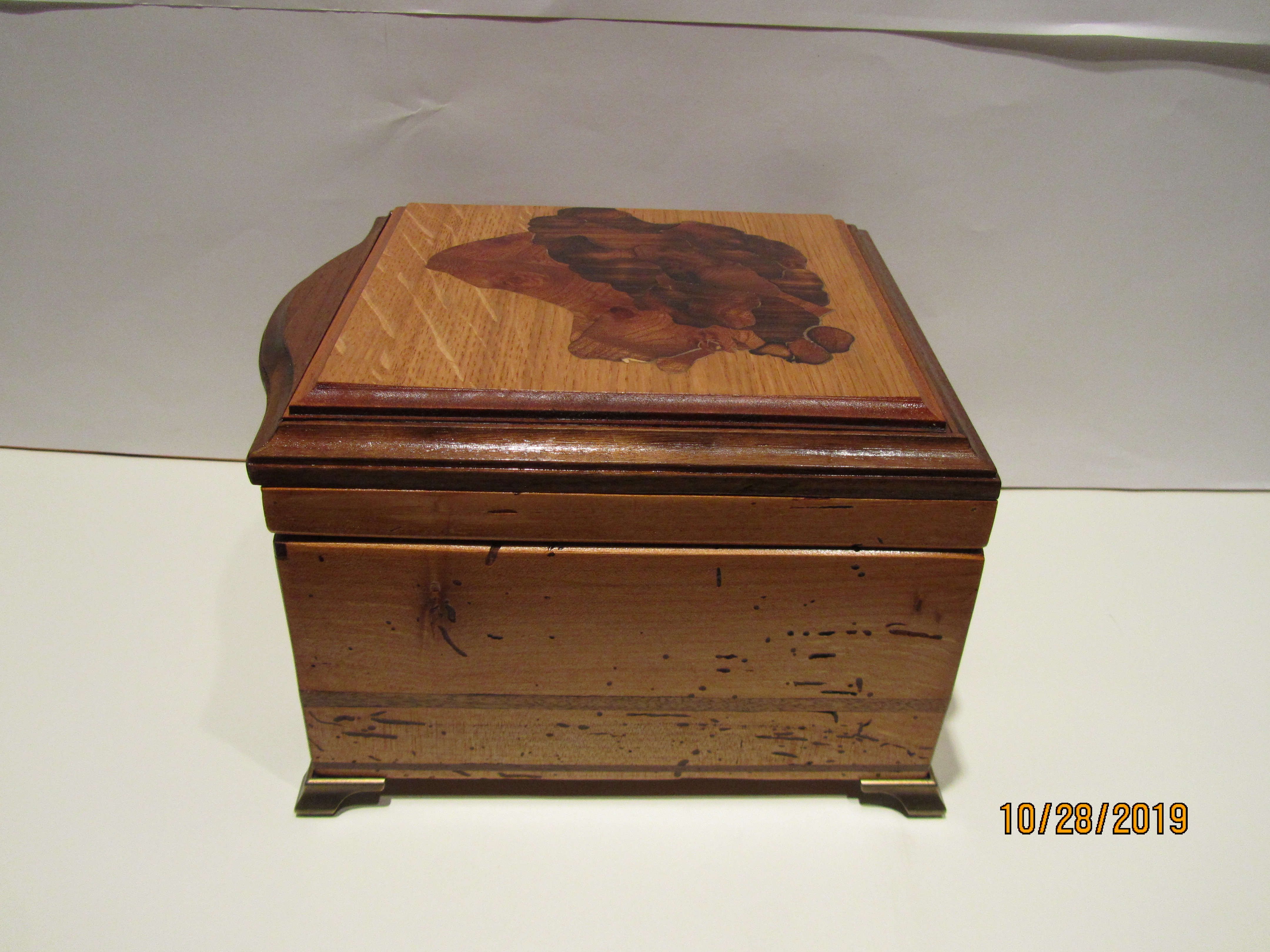 PB#263 French Marquetry Inlay Black Face $195