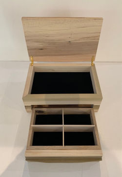 PB#1117 $125 Hibiscus Overlay Jewelry Box