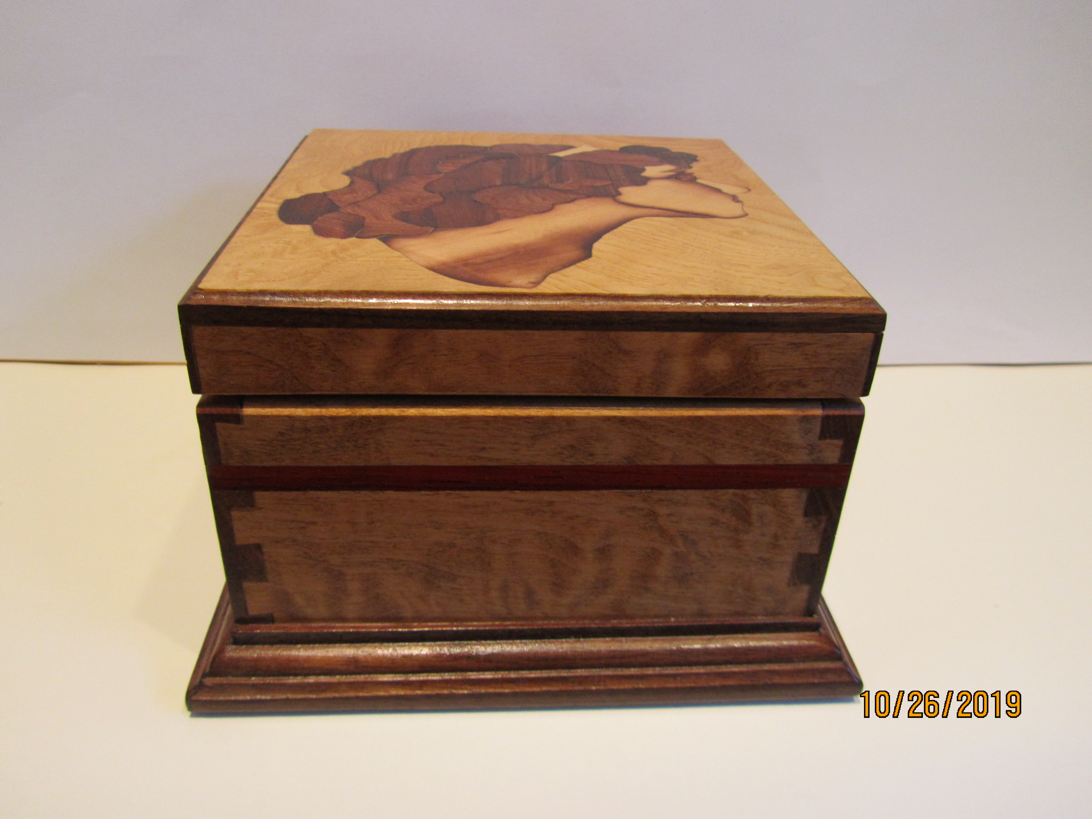 PB#262 French Marquetry Inlay Caucasian Face $195
