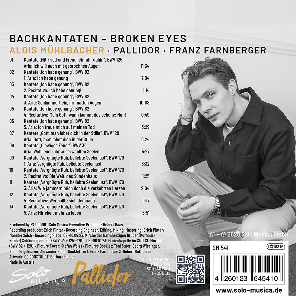 Miniaturbild: Alois Mühlbacher & Ensemble Pallidor – BACHKANTATEN – broken eyes