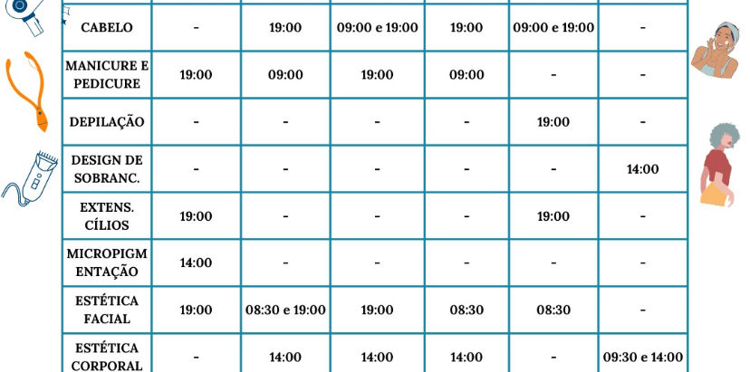 Horários de atendimento com alunos
