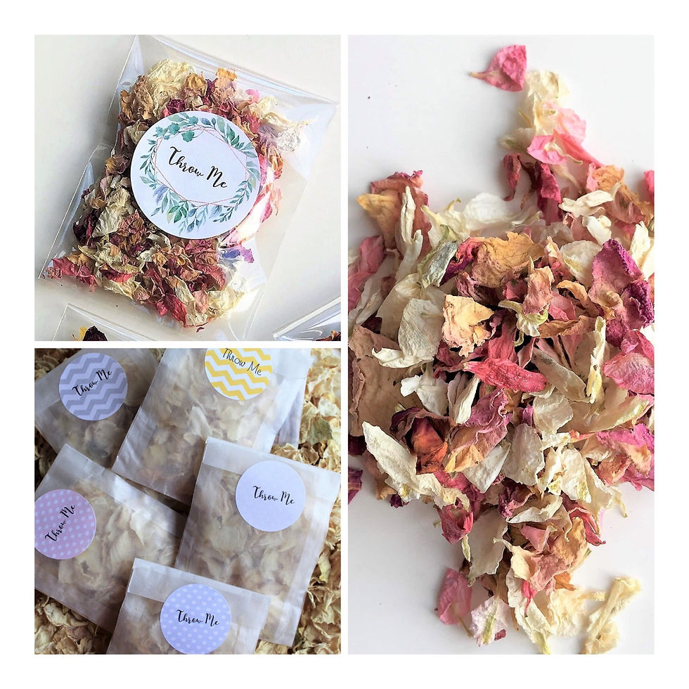 Thumbnail: Biodegradable Confetti Pre Filled Glassine or Clear Cello Bag & Throw Me Sticker