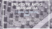 Taller de Radio Transmedia en España