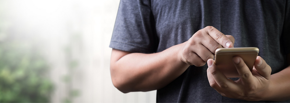 Person using apps on their phone