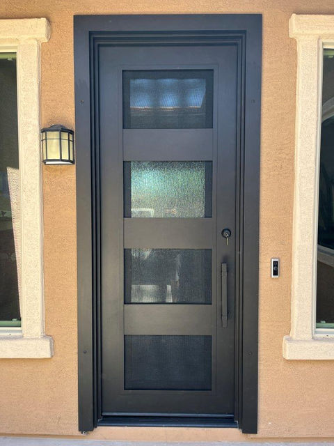 Modern Ventura iron entry door with clean lines and minimalist design