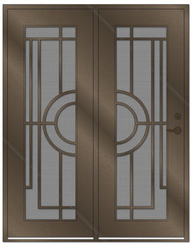Decorative aluminum security doors with enhanced protection, ideal for front entryways, stylish and durable security doors for homes Prescott, Flagstaff, Phoenix, Tucson, Show Low.