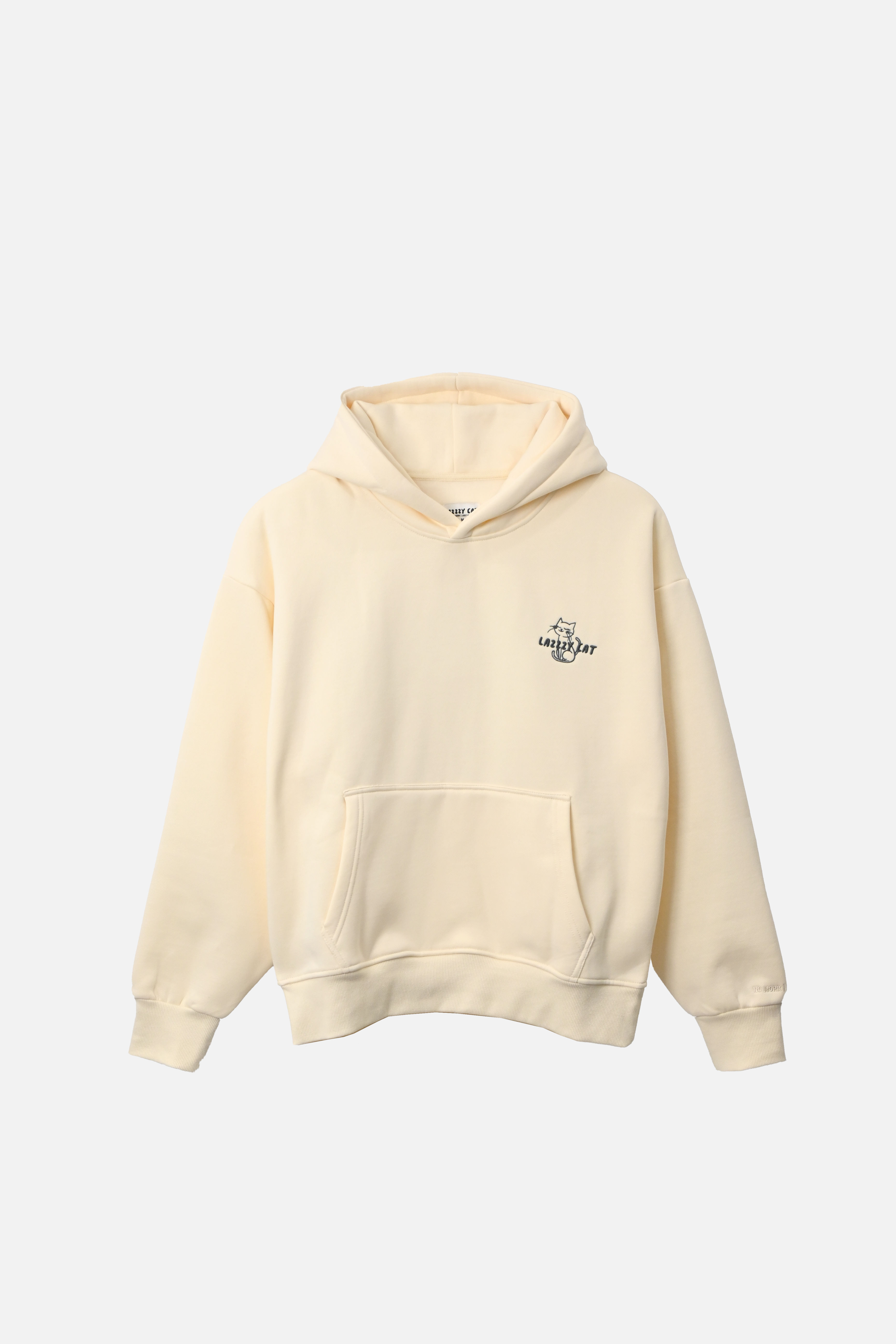 Cream Lazzzy Cat- Hoodie