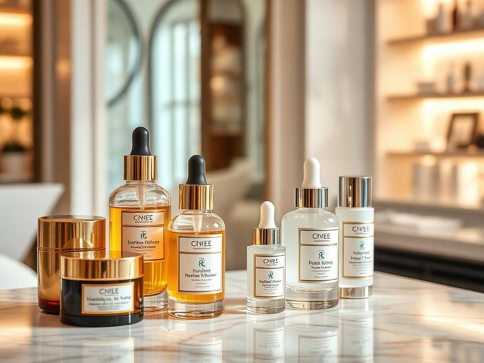 Medical-grade skincare products used in doctor-led acne treatment