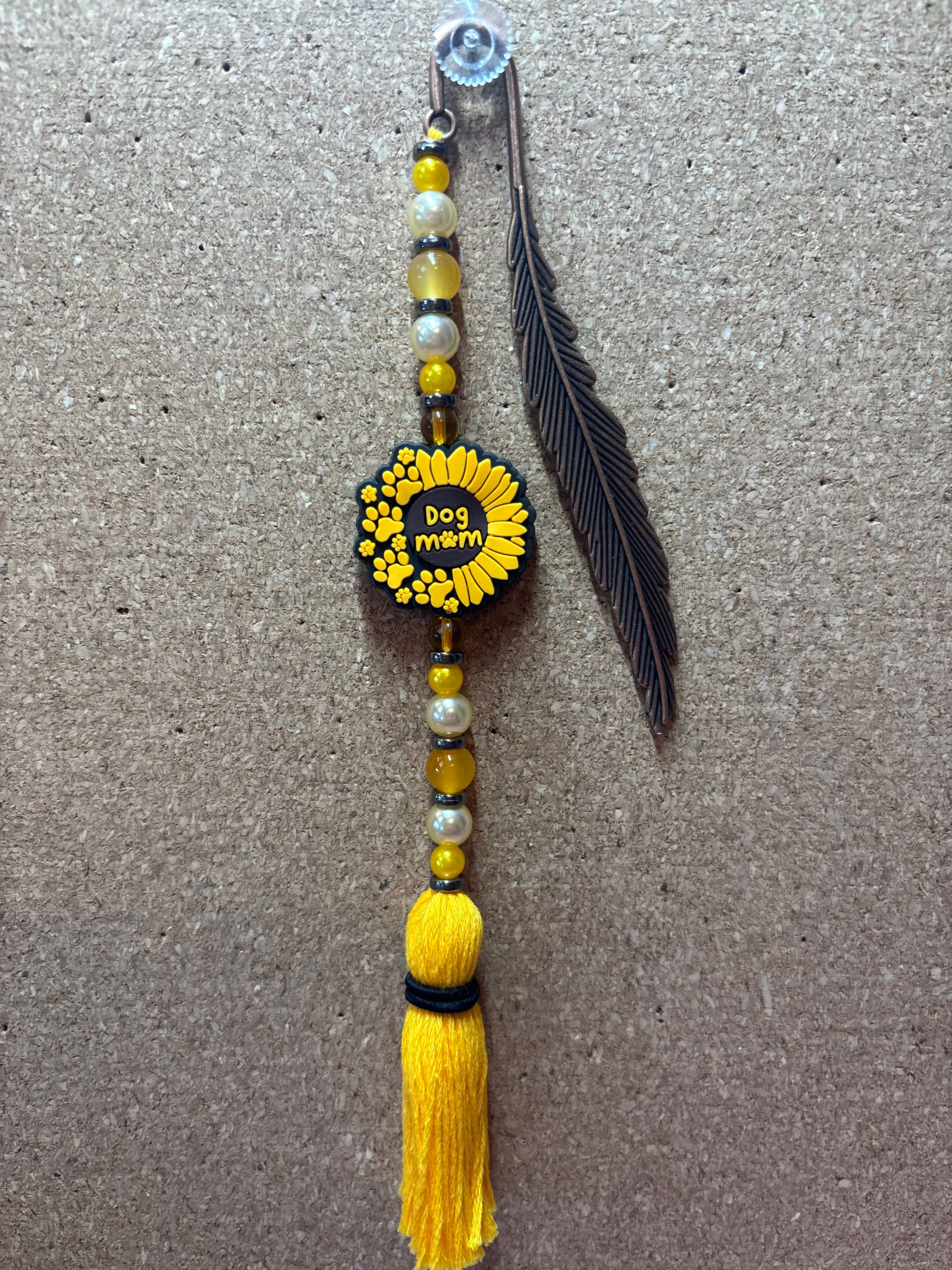 Dog Mom Beaded Bookmark