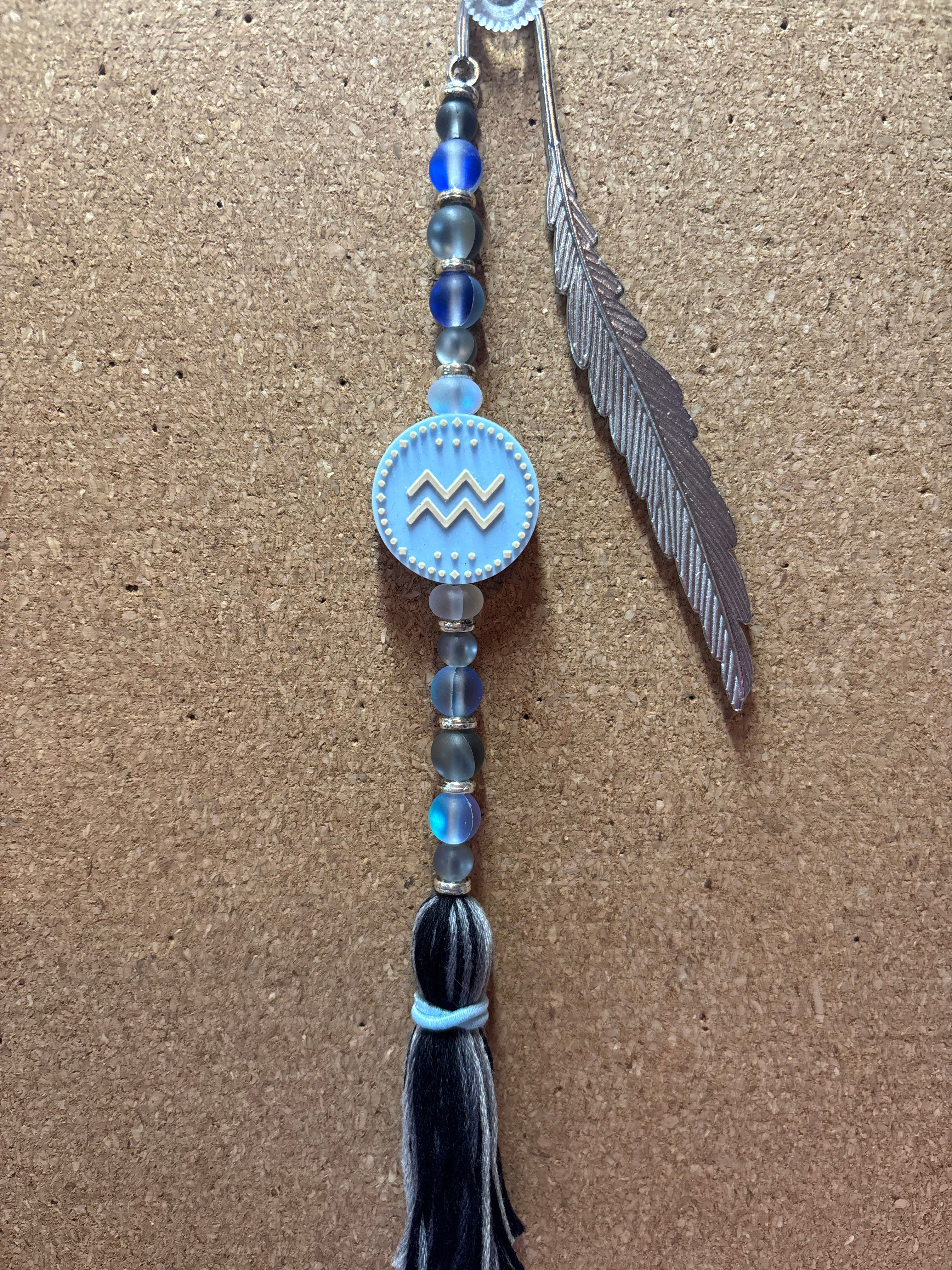Aquarius Beaded Bookmark