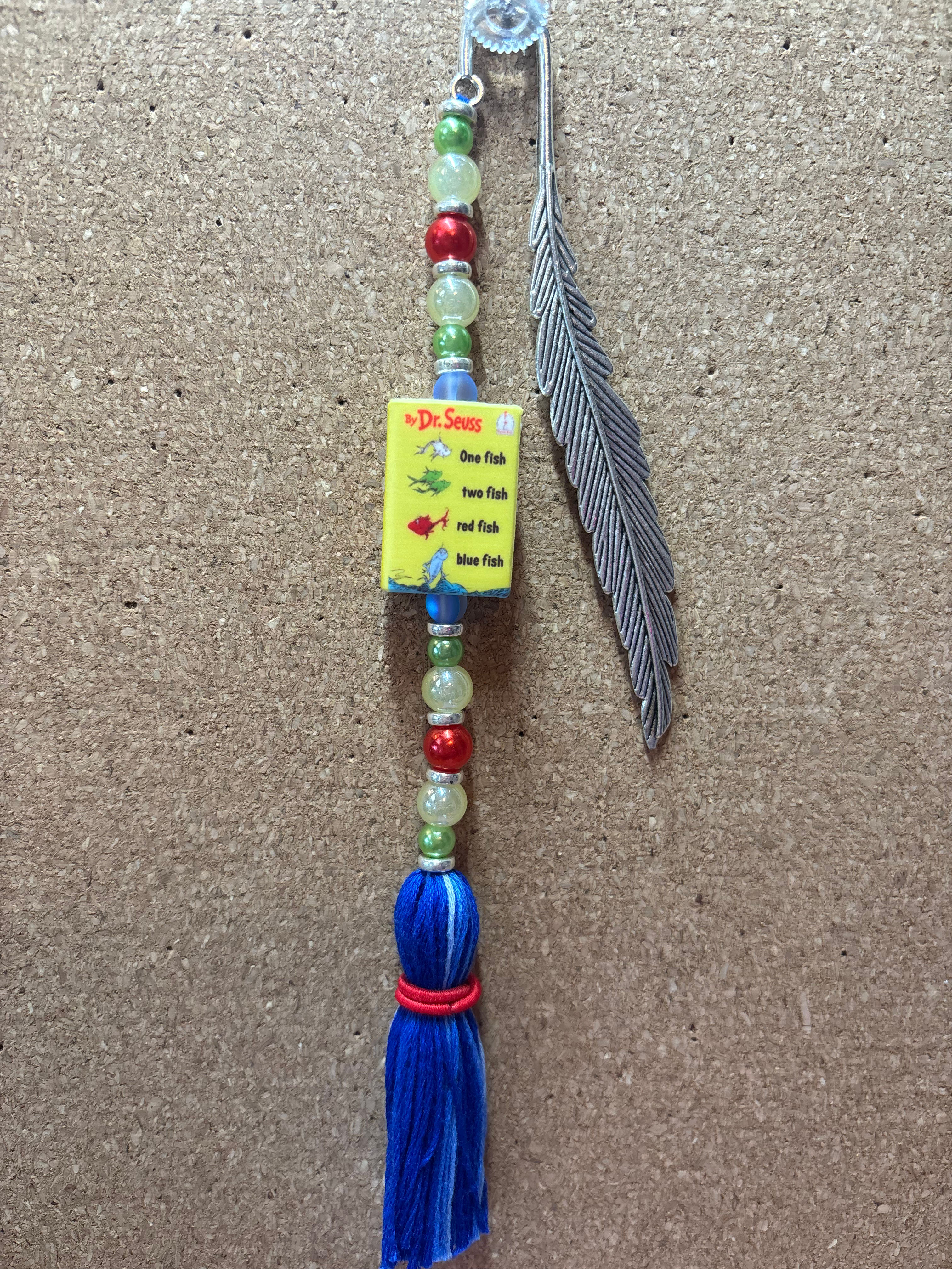 One Fish Two Fish Beaded Bookmark