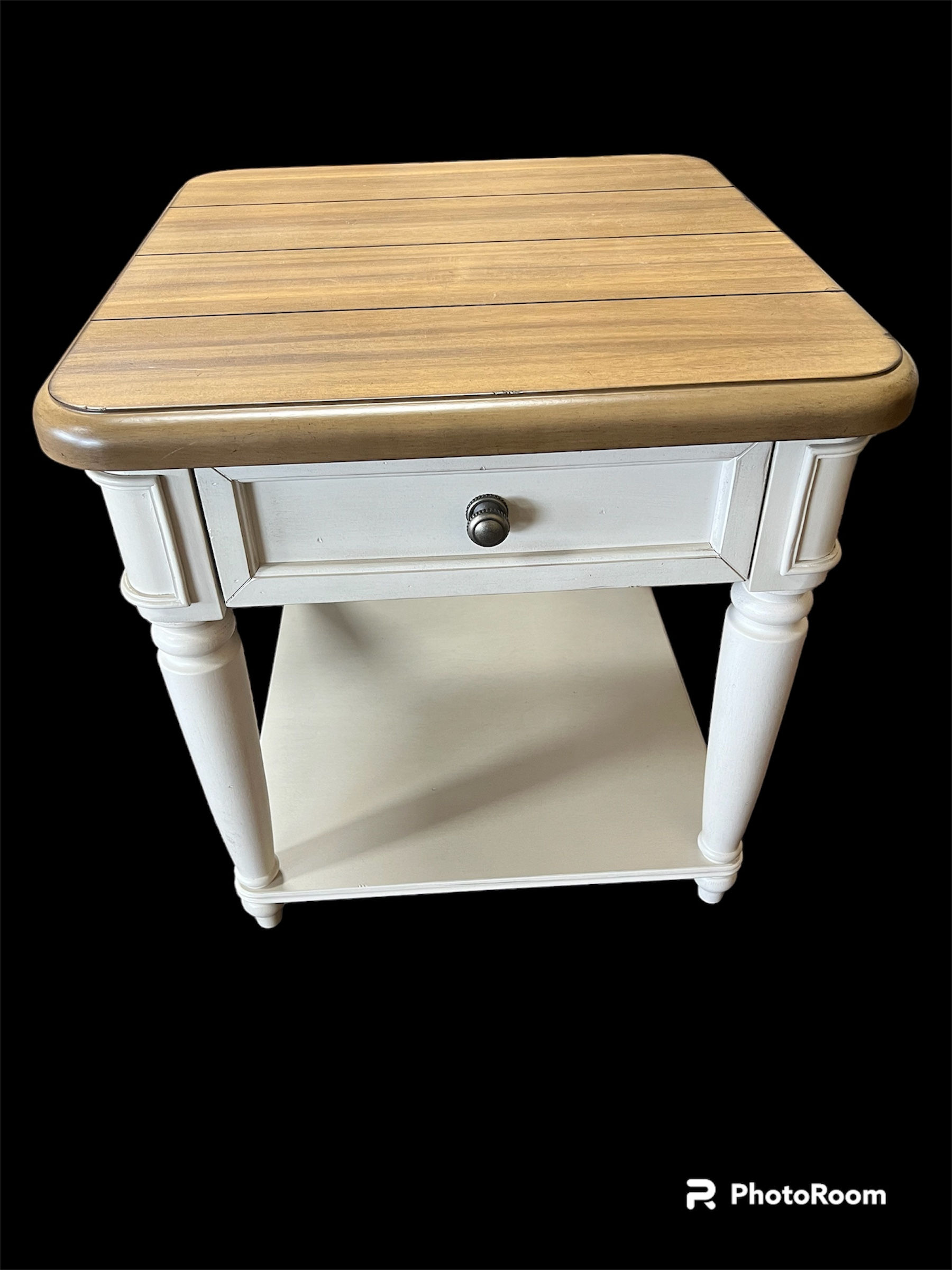 Klausner Cloud White Finish End Table