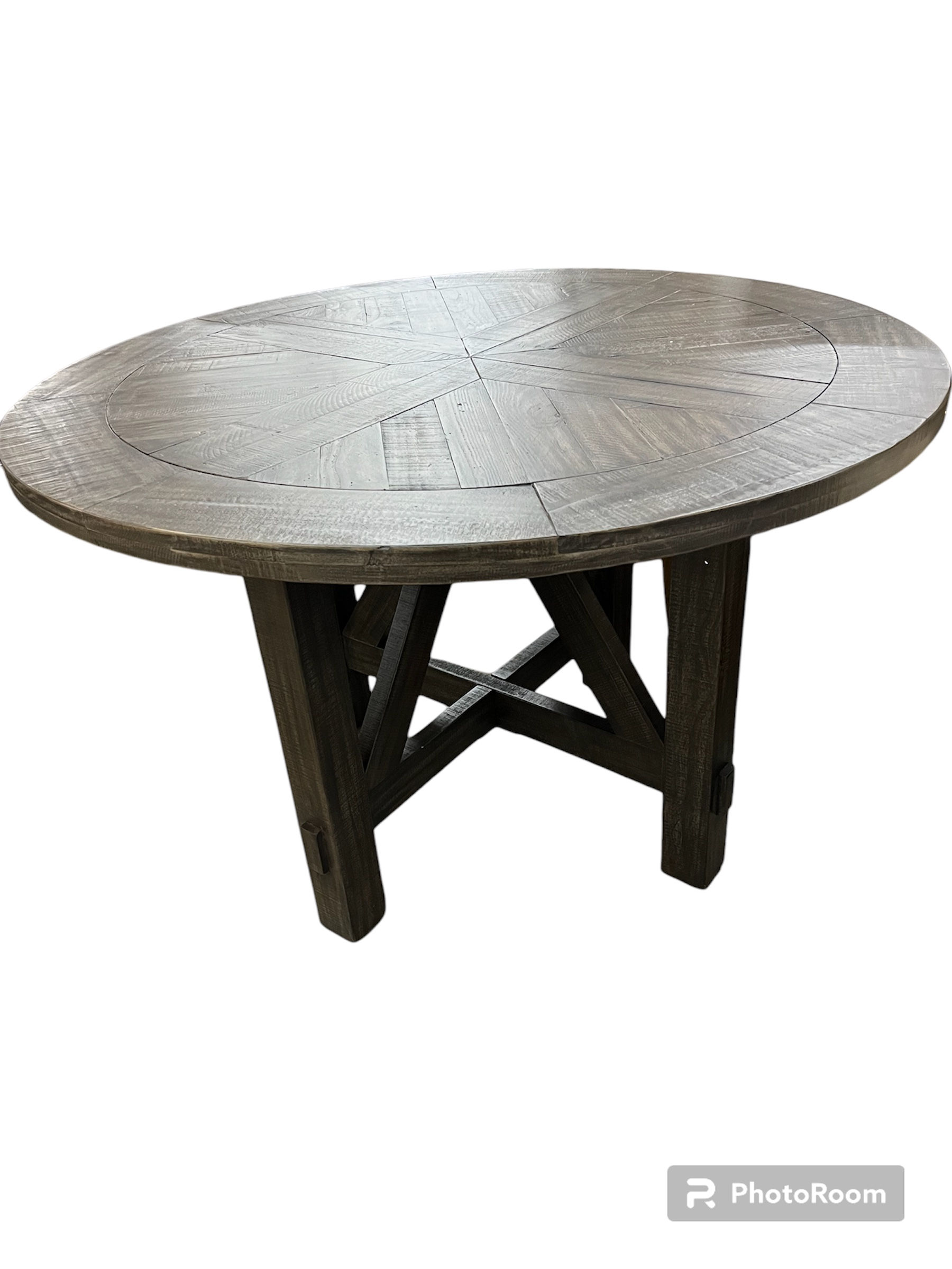 Bradford - Round Dining Table - Rustic Coffee Finish