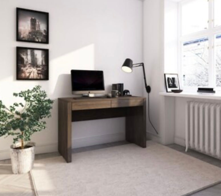 Brown Modern/Contemporary Walnut Writing Desk
