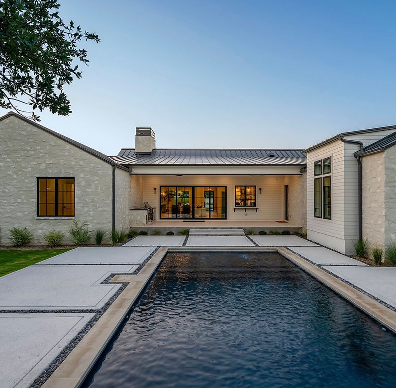 Limestone custom home and pool deck in Boerne, Texas, sealed with Eco-Seal Heavy-Exposure