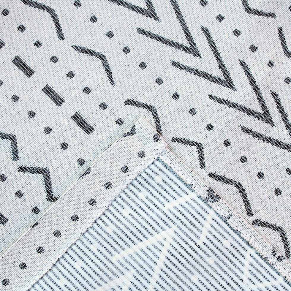 Miniatura: Tapete antiderrapante geométrico sala/quarto 2,0 x 1,5 tons de cinza