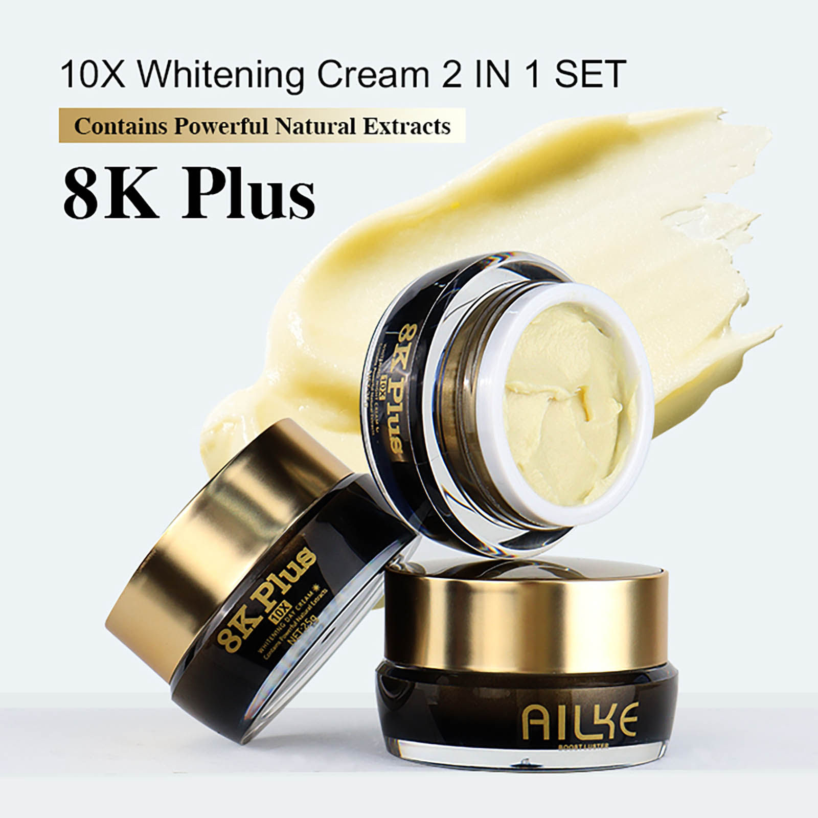 AILKE Whitening Face Cream, Reduce Dark Spots, Wrinkles, Melanin, Even Skin Tone