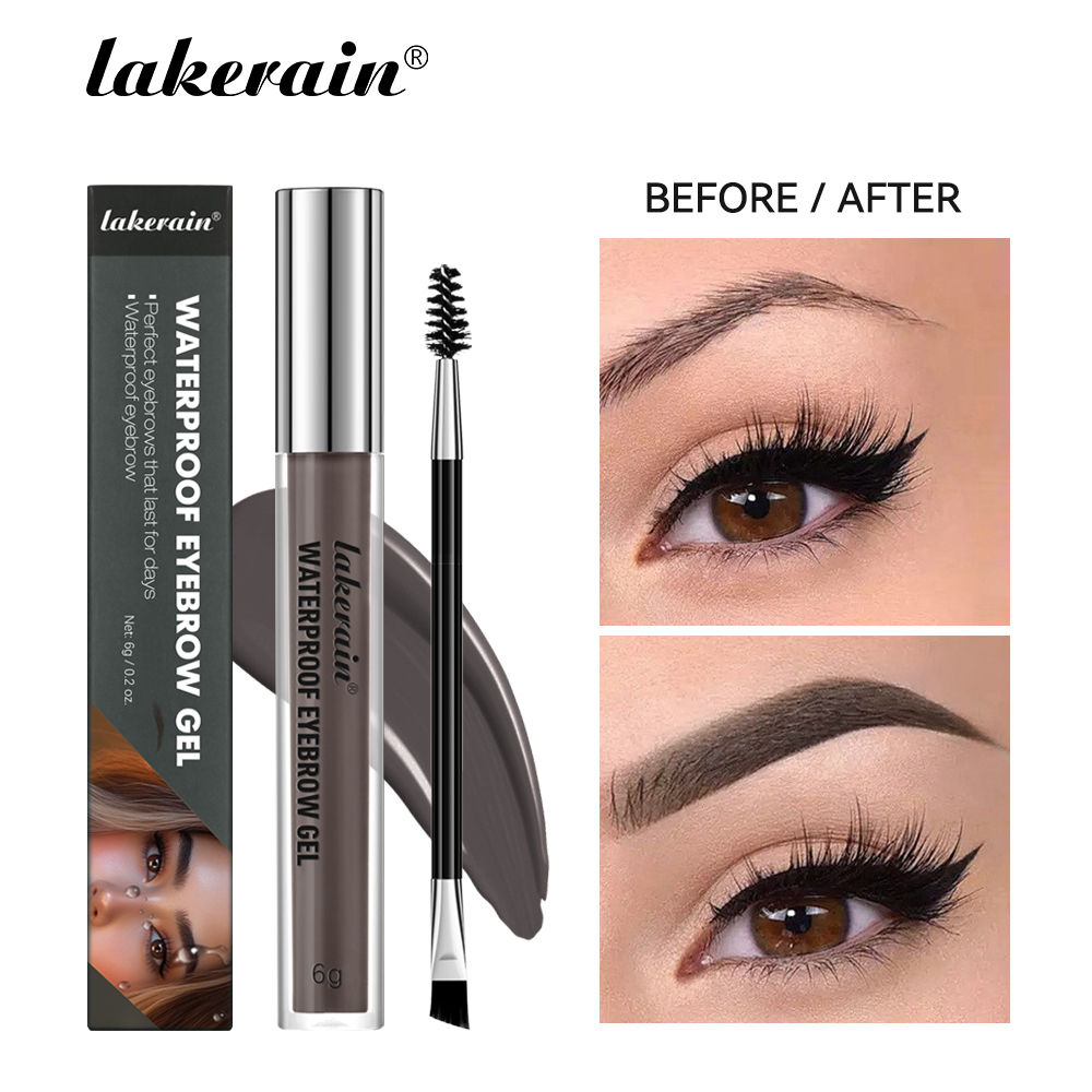 Lakerain Waterproof Eyebrow Gel Smudge-Proof Quick Dry Long-Lasting Hold Makeup