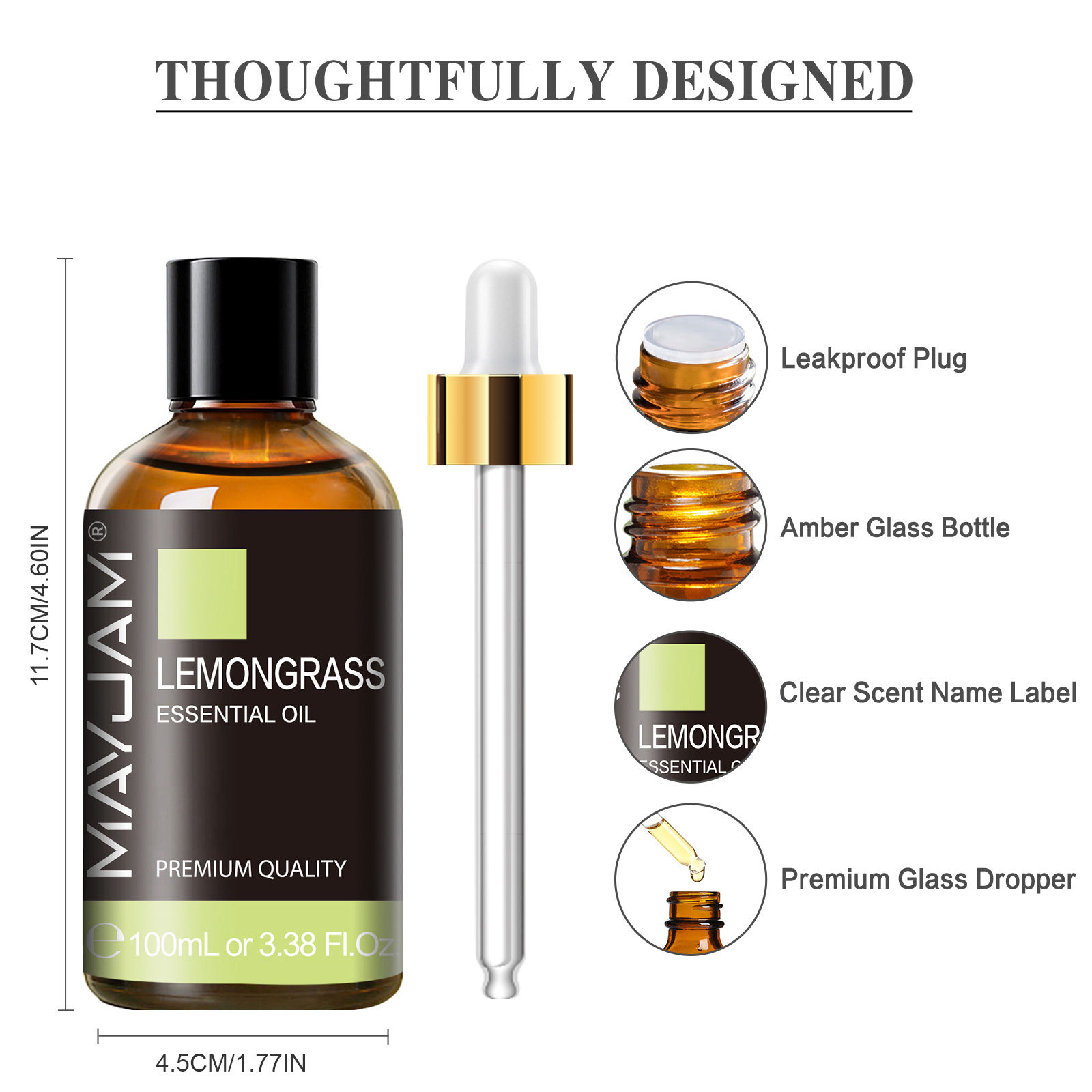 MAYJAM Essential Oil 100ml for Humidifier Diffuser Vanilla Lavender Bergamot San