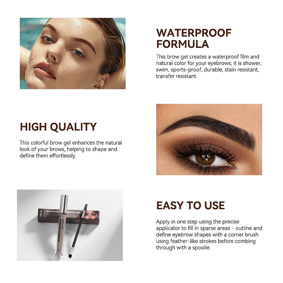 Thumbnail: Lakerain Waterproof Eyebrow Gel Smudge-Proof Quick Dry Long-Lasting Hold Makeup 
