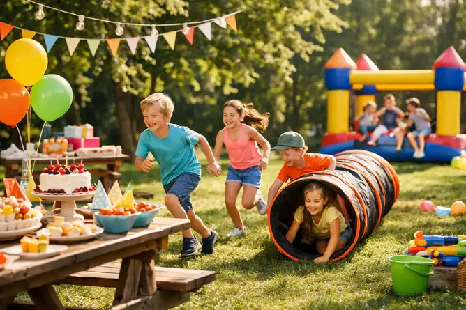 Sommergeburtstag draußen mit Action planen