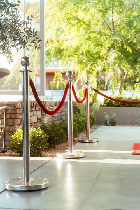 luxury red carpet and stanchions for high School event in arizona
