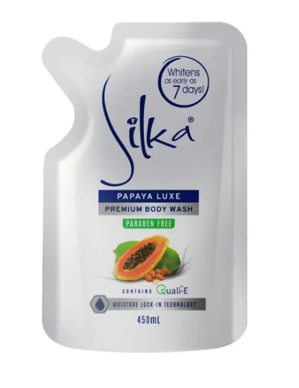 Thumbnail: Silka Papaya LUXE Premium Body Wash 450ml (POUCH)