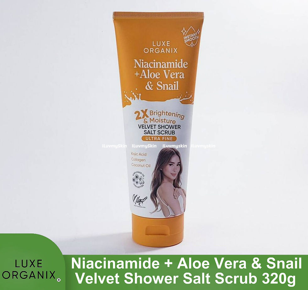 Thumbnail: Luxe Organix Niacinamide + Aloe Vera & Snail Velvet Shower Salt Scrub 320g