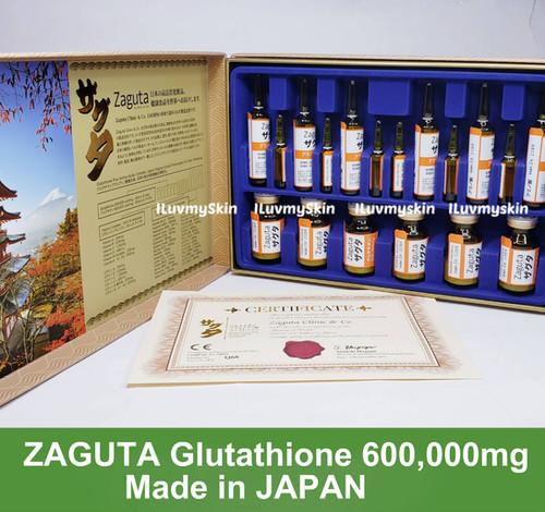 zaguta glutathione japan Zaguta Glutathione Plus Amino Acid Complex Skin Whitening Injection main image 1