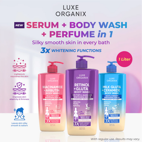 luxe organix glutathione Luxe Organix Retinol + Gluta Whitening Serum Perfume Infused Body Wash –  Bini Beauty main image 0