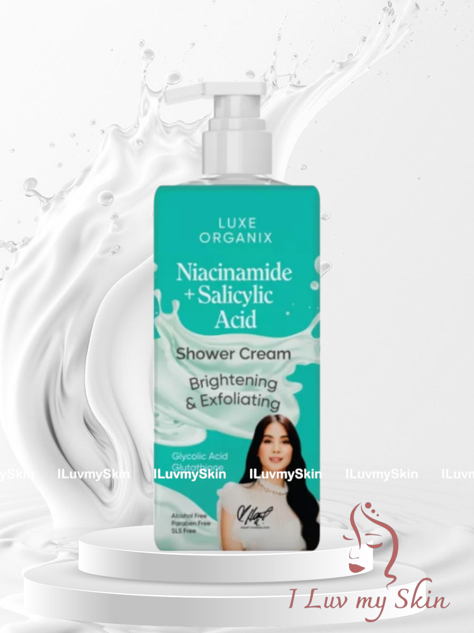 Luxe Organix Niacinamide + Salicylic Acid + Glutathione Shower Cream (400ml)