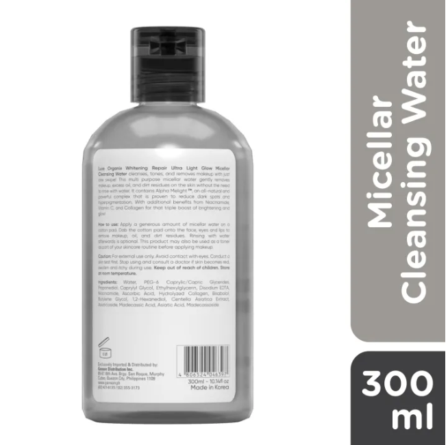 Thumbnail: Luxe Organix Whitening Repair Ultra Light Glow Micellar Cleansing Water (300ml)