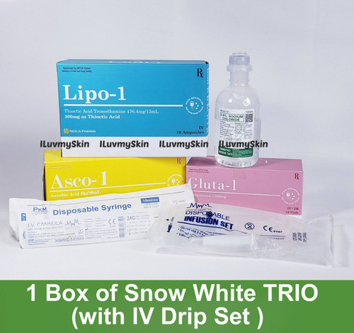 1 Box Of SNOW WHITE Glutathione TRIO Complete Set ILuvmySkin 1 Box Of SNOW WHITE Glutathione TRIO Complete Set ILuvmySkin