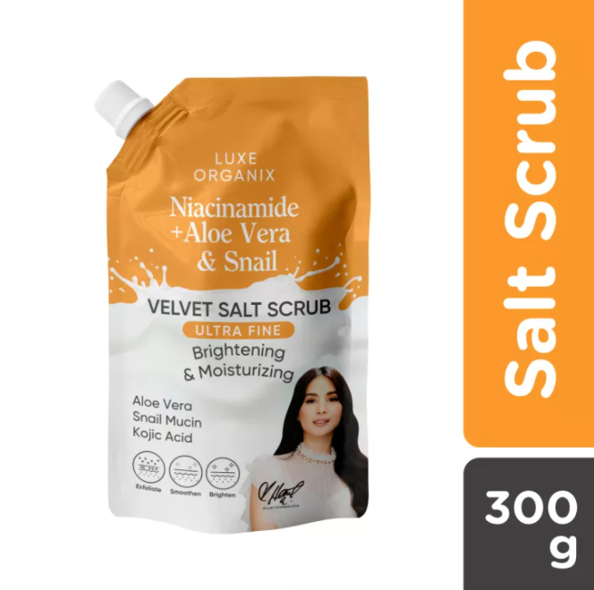Thumbnail: Luxe Organix Niacinamide + Aloe Vera and Snail Brightening Spa Salt Scrub  300g