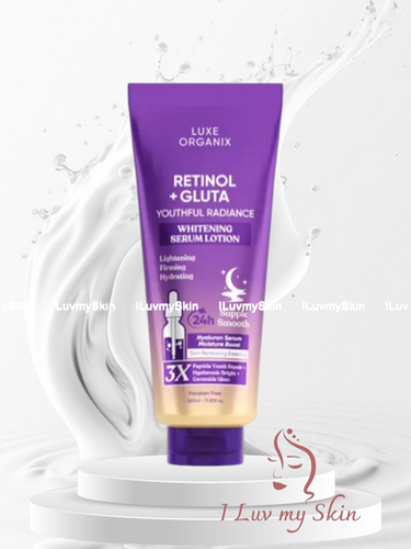 Luxe Organix Retinol + Gluta Youthful Radiance Whitening Serum Lotion 350ml