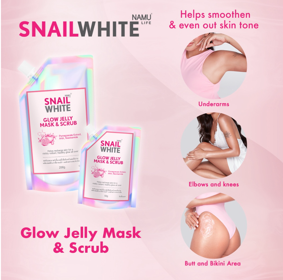 Thumbnail: Snail White Glow Jelly Mask and Scrub 200g