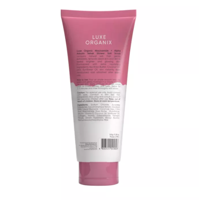 Thumbnail: Luxe Organix Niacinamide + Alpha Arbutin Velvet Shower Salt Scrub 320g