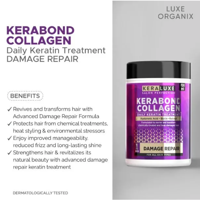 Thumbnail: Luxe Organix Keraluxe KERABOND COLLAGEN Daily Keratin Treatment (700ml)