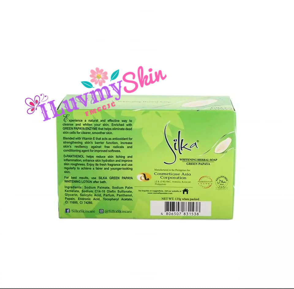 Thumbnail: Silka Whitening Green Papaya Soap with VitaRich Actives 135g