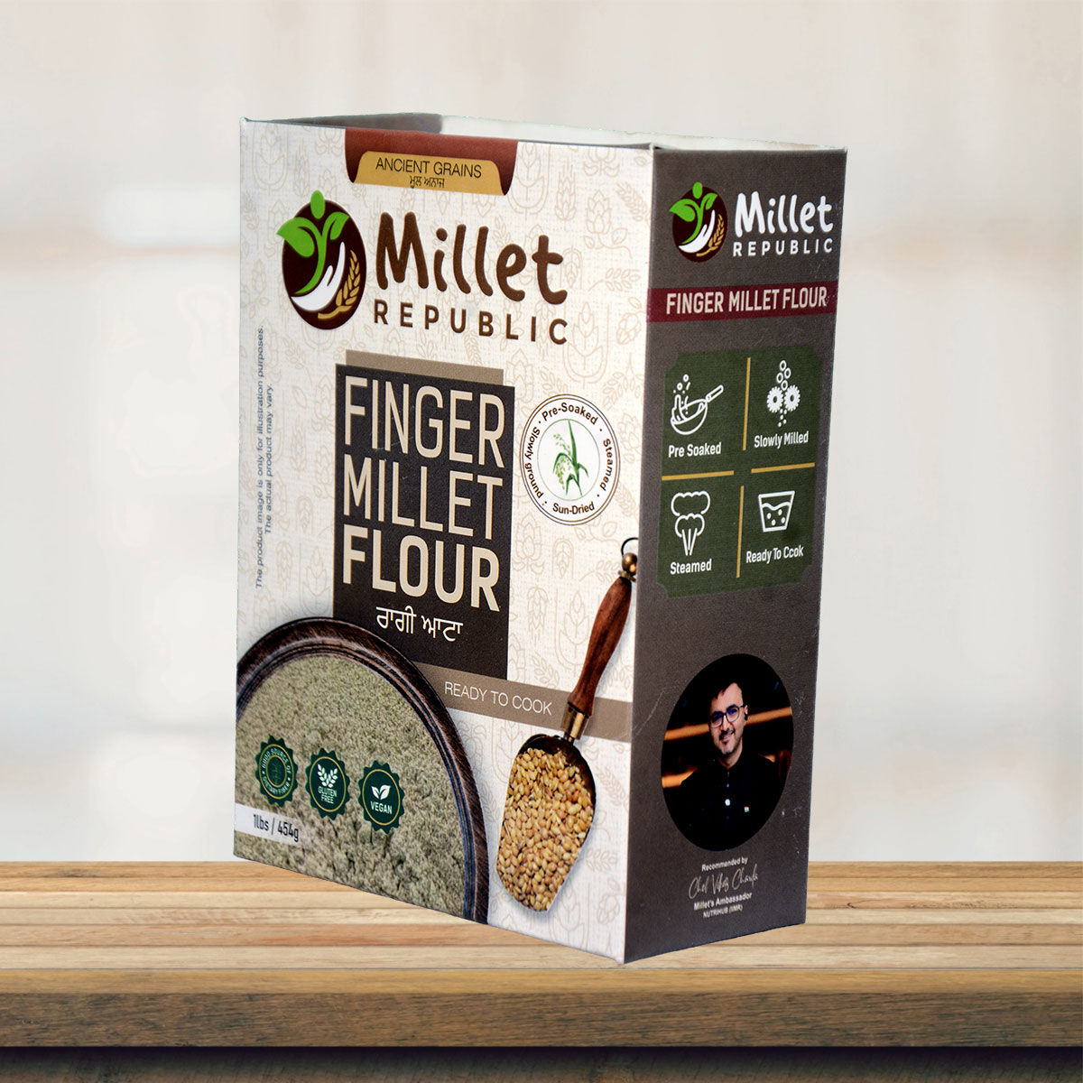 Finger millet flour : 454g