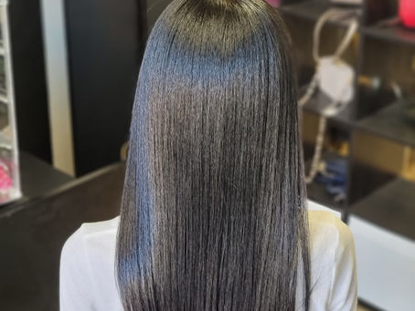 Professional silk press in Los Angeles at Trifecta Hair Studio