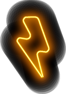 neon lightening bolt