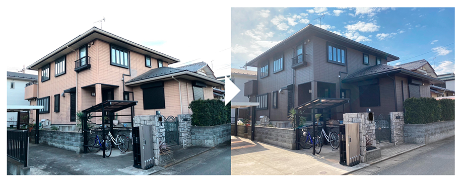 外壁塗装、屋根カバー、ベランダ防水、外壁張り替え、施工事例写真、株式会社御坂、GT-0063-01