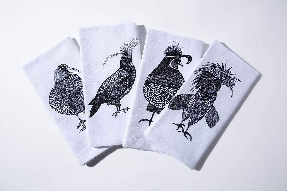 FLOCK OF FOUR NAPKINS