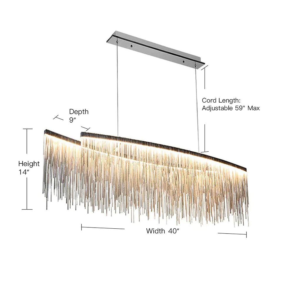 Thumbnail: Modern Linear Aluminum Chandelier 