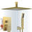 Thumbnail: Shower Head System Faucet Trim gold color -in Valve 