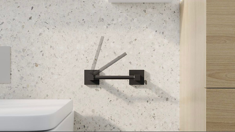 Thumbnail: 4-Piece Matte Black Bathroom Hardware Set