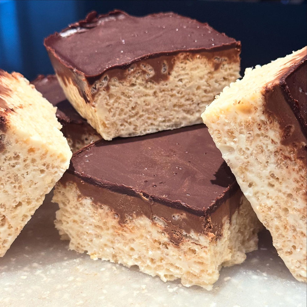 Peanut Butter Chocolate Rice Krispy Square