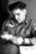 Elvis Presley Black and White photo